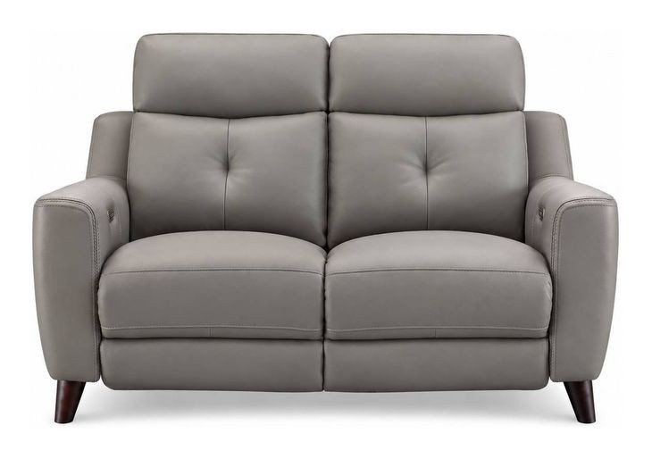 Cordell Slate Leather 63" Zero Gravity Power Reclining Loveseat with Power Headrest and USB Charging