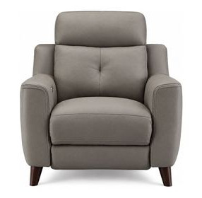 Cordell Slate Leather Zero Gravity Power Recliner with Power Headrest and USB Charging