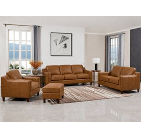 Isla Cognac Leather Living Room Set