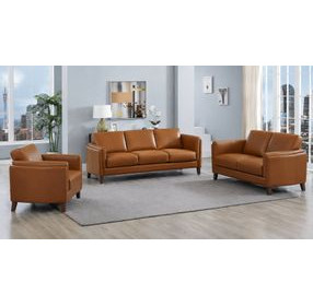 Kona Nutmeg Leather Living Room Set