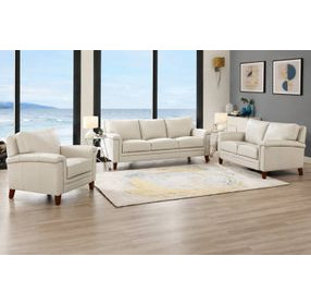 Wendover Vanilla Leather Living Room Set