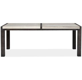 Plum Creek Ravenwood Black and White 80" Rectangular Dining Table