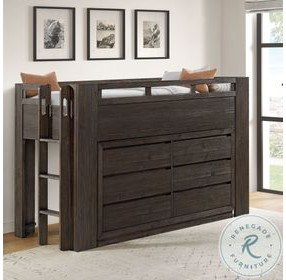 Bello Cocoa Twin Low Loft Bed