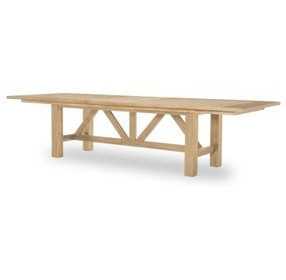 XXXs and OOOs Amber 124" Extendable Rectangular Trestle Dining Table