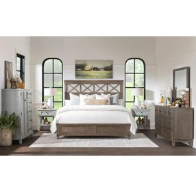 XXXs and OOOs Cocoa Queen Panel Bed