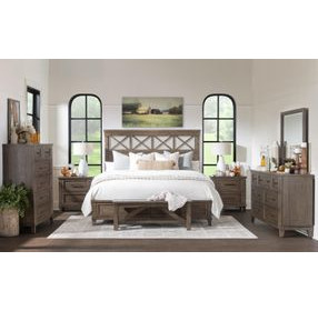 XXXs and OOOs Cocoa 2 Drawer Nightstand with USB Charging