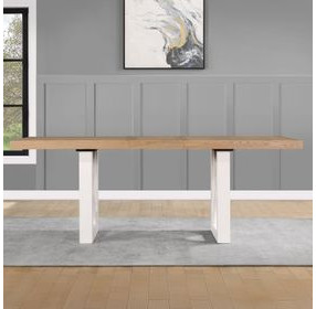 Magnolia Brown 80" Extendable Rectangular Counter Height Dining Table