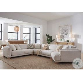 Wanderlust Mirage Mist 4 Piece Modular Sectional