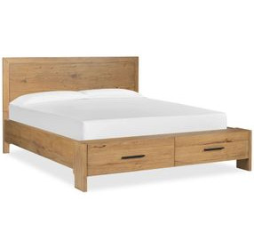 Davenport Rustic Caramel California King Storage Panel Bed