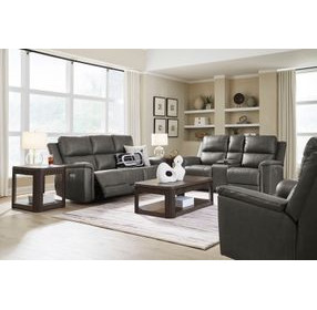 Burnley Anchor Leather Power Reclining Living Room Set