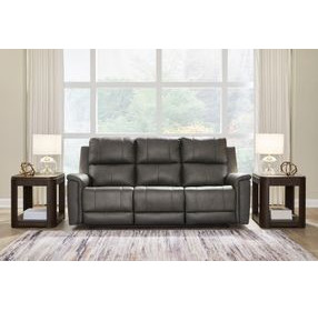 Burnley Anchor Leather 85" Zero Gravity Power Reclining Sofa with USB Charging