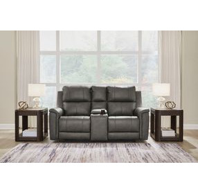 Burnley Anchor Leather 75" Zero Gravity Power Reclining Loveseat with USB Charging