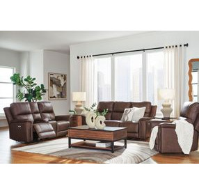 Beryton Espresso Leather Power Reclining Living Room Set