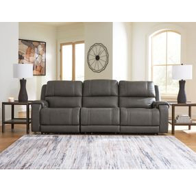 5Z Pendley Anchor Leather 3 Piece Modular Power Reclining Sectional with USB Charging and Heat Massage