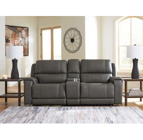 5Z Pendley Anchor Leather 3 Piece Modular Power Reclining Sectional with USB Charging and Console