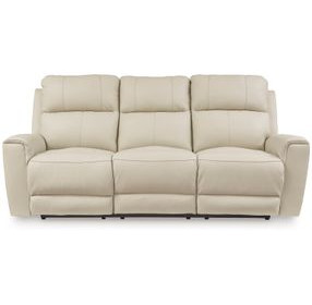 Dahlmoore Almond Leather Power Reclining Living Room Set