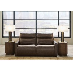 ModZ Chocolate Leather 2 Piece Modular Power Reclining Sectional with Power Headrest and USB Charging