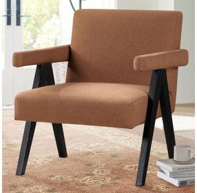 Helen Rust and Black Accent Chair