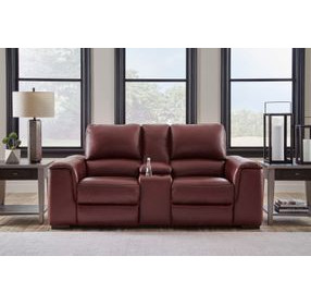 Alessandro Garnet Power Reclining Console Loveseat