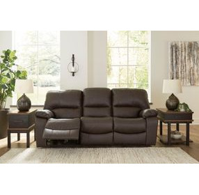 Leesworth Dark Brown Power Reclining Sofa