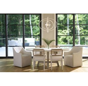 Oasis Dockside and White Concrete Top 80" Oval Dining Table