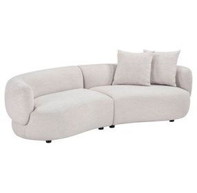 Mavis Neola Fog 95" Sofa with Pillows