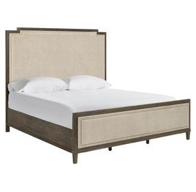 Montclair Cocoa and Silken Fog Upholstered Panel Bedroom Set