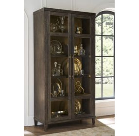 Montclair Cocoa 2 Glass Door Display Cabinet with LED