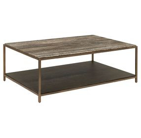 Montclair Brindle and Smoked Gold Travertine Top Occassional Table Set