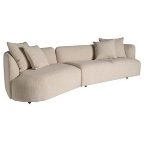 Kaia Rhine Sand 2 Piece Modular RAF Sectional Chaise with Pillows