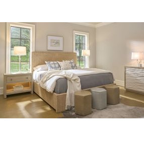 Azure Abaca Woven Queen Panel Bedroom Set