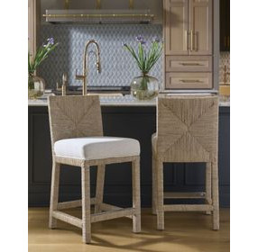 Azure Nomad Snow Performance Fabric Counter Height Chair