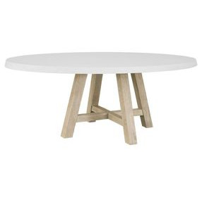 Oasis Dockside and White Concrete Top 80" Oval Dining Room Set