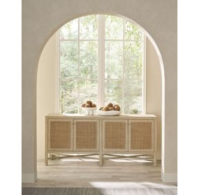Oasis Dockside Woven Cane 4 Door Credenza