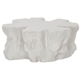 Azure White Concrete Free Form Cliffside Outdoor Occasional Table Set