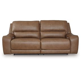 Spear Hill Caramel Leather Power Reclining Living Room Set
