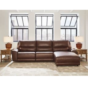 Spear Hill Canyon Leather 3 Piece Modular Reclining Sectional with RAF Chaise and USB Charging