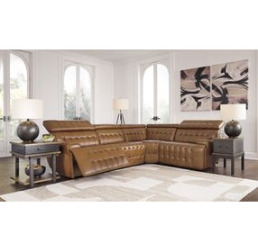 Temmpton Chocolate 4 Piece Reclining Sectional