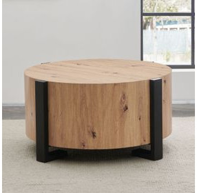 Darcie Brown Round Cocktail Table