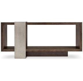 Linea Cerused Charcoal And Textured Graphite Metal Console Table