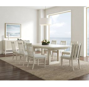 Cotiere Cream Linen Extendable Rectangular Dining Room Set