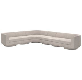 Clipper Charcoal Leaf 4 Piece Sectional