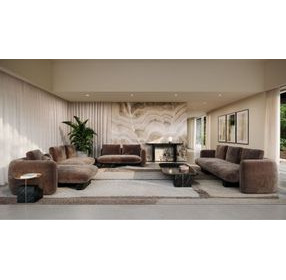 Overlap Piano Black and Nero Marquina 67" Console Table