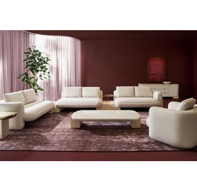 Overlap Latte and Travertine Rectangular Occasional Table Set