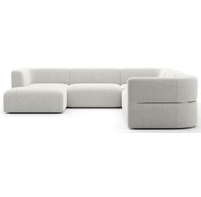 Rhythm Ivory 5 Piece Modular Sectional with LAF Chaise