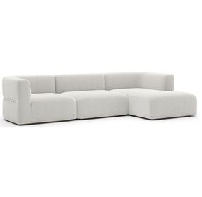 Rhythm Ivory 3 Piece Modular Sectional with RAF Chaise