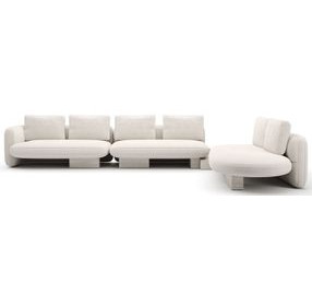 Overlap Ecru 4 Piece Modular Sectional