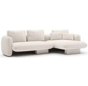 Overlap Ecru 2 Piece Modular Sectional with RAF Chaise