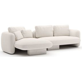 Overlap Ecru 2 Piece Modular Sectional with LAF Chaise