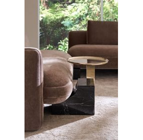 Overlap Nero Marquina and Whisper of Gold Sectional Accent Table